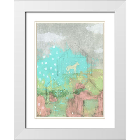 The Overgrown Barns White Modern Wood Framed Art Print with Double Matting by Ogren, Sarah