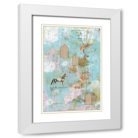 Horse I White Modern Wood Framed Art Print with Double Matting by Ogren, Sarah