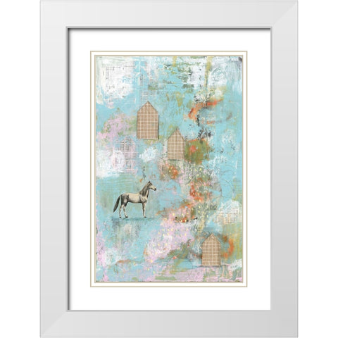 Horse I White Modern Wood Framed Art Print with Double Matting by Ogren, Sarah
