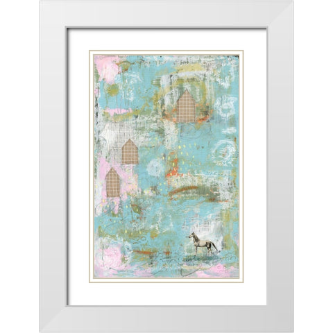 Horse II White Modern Wood Framed Art Print with Double Matting by Ogren, Sarah