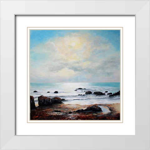 Early Morning Sun White Modern Wood Framed Art Print with Double Matting by Francis, Sandra