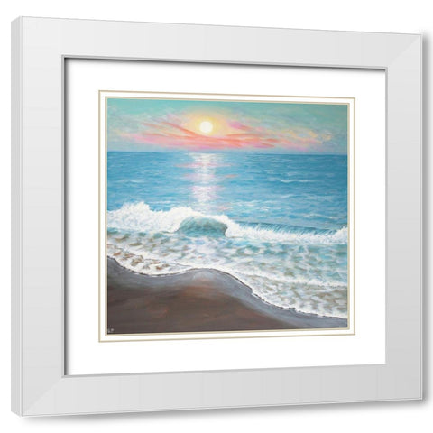 Sunrise White Modern Wood Framed Art Print with Double Matting by Francis, Sandra