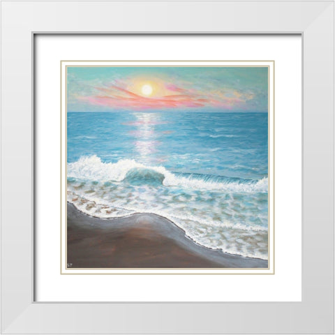 Sunrise White Modern Wood Framed Art Print with Double Matting by Francis, Sandra