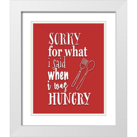 When I Was Hungry White Modern Wood Framed Art Print with Double Matting by Moss, Tara