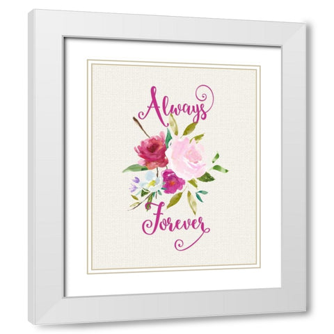 Always Forever White Modern Wood Framed Art Print with Double Matting by Moss, Tara