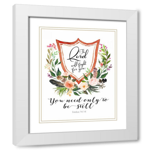 Exodus 14 White Modern Wood Framed Art Print with Double Matting by Moss, Tara