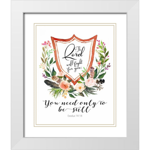 Exodus 14 White Modern Wood Framed Art Print with Double Matting by Moss, Tara