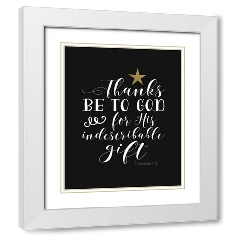Thanks Be to God White Modern Wood Framed Art Print with Double Matting by Moss, Tara