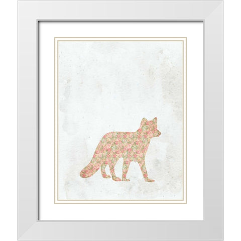 Shabby Chic Fox White Modern Wood Framed Art Print with Double Matting by Moss, Tara