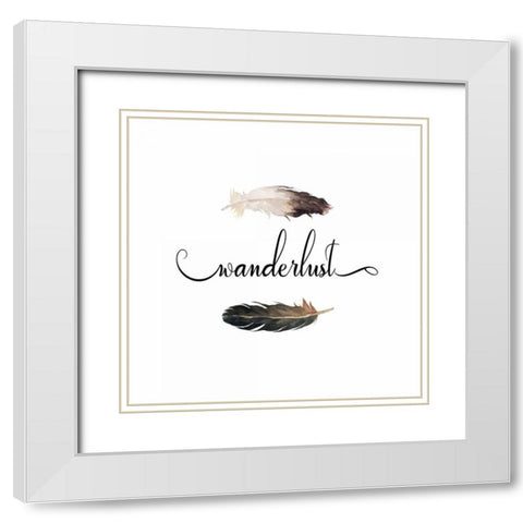 Wanderlust Square White Modern Wood Framed Art Print with Double Matting by Moss, Tara