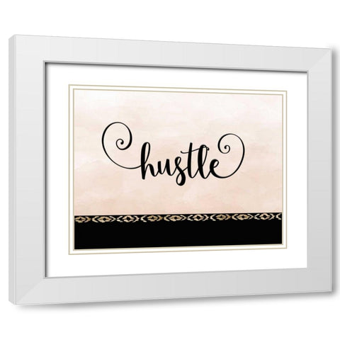 Hustle White Modern Wood Framed Art Print with Double Matting by Moss, Tara
