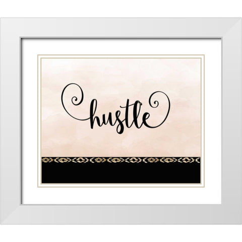 Hustle White Modern Wood Framed Art Print with Double Matting by Moss, Tara