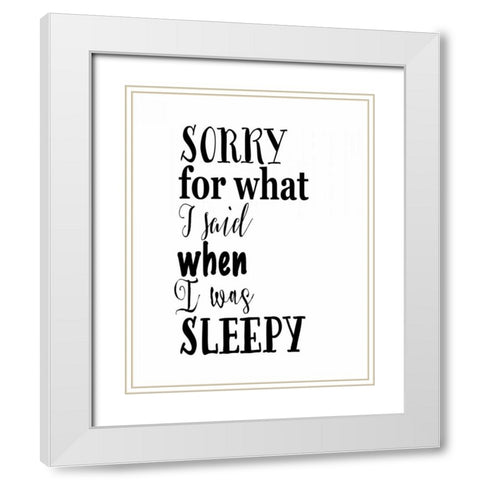 When I Was Sleepy White Modern Wood Framed Art Print with Double Matting by Moss, Tara