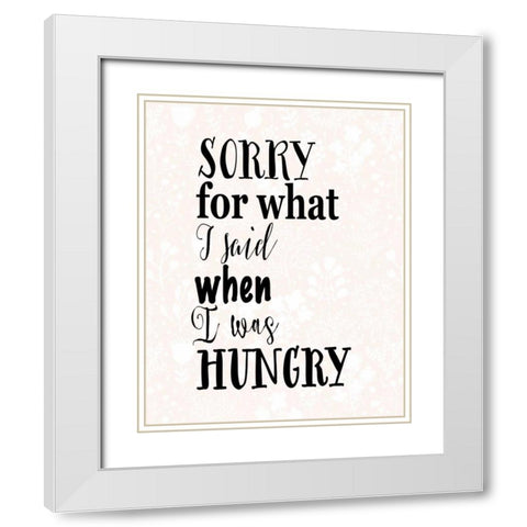 When I Was Hungry White Modern Wood Framed Art Print with Double Matting by Moss, Tara