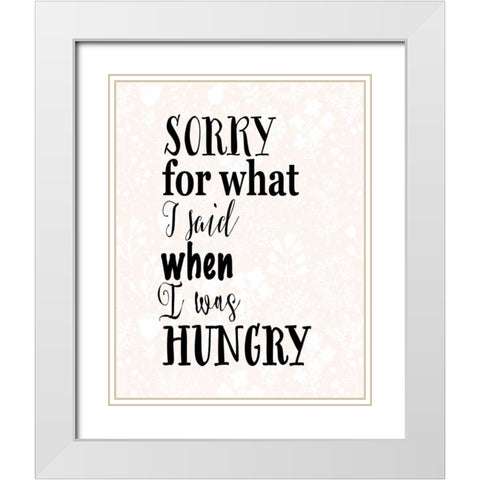 When I Was Hungry White Modern Wood Framed Art Print with Double Matting by Moss, Tara