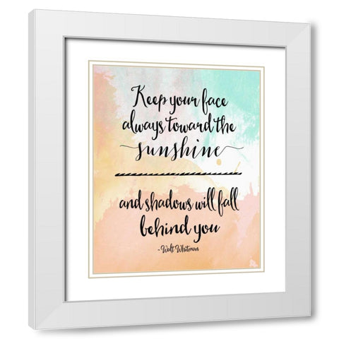 Sunshine - Walt Whitman White Modern Wood Framed Art Print with Double Matting by Moss, Tara