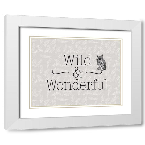 Wild and Wonderful Feathers White Modern Wood Framed Art Print with Double Matting by Moss, Tara