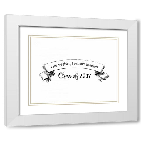 Born To Do This White Modern Wood Framed Art Print with Double Matting by Moss, Tara