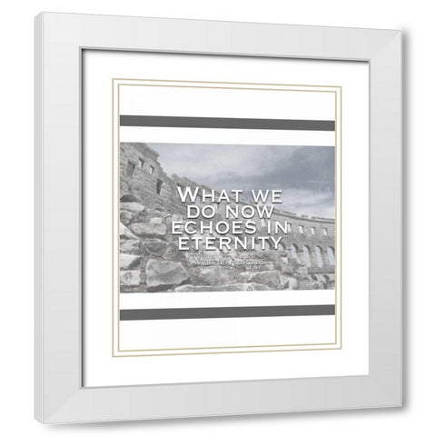 What We Do Now White Modern Wood Framed Art Print with Double Matting by Moss, Tara