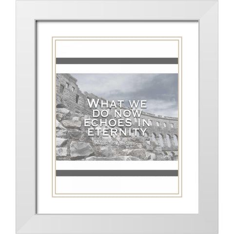 What We Do Now White Modern Wood Framed Art Print with Double Matting by Moss, Tara