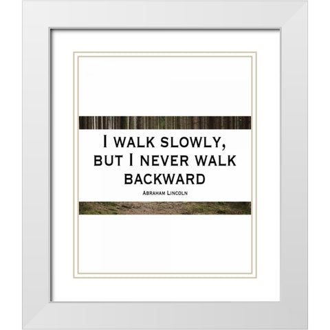 Lincoln - Slowly II White Modern Wood Framed Art Print with Double Matting by Moss, Tara