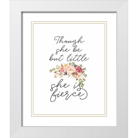 Though She Be But Little Floral White Modern Wood Framed Art Print with Double Matting by Moss, Tara