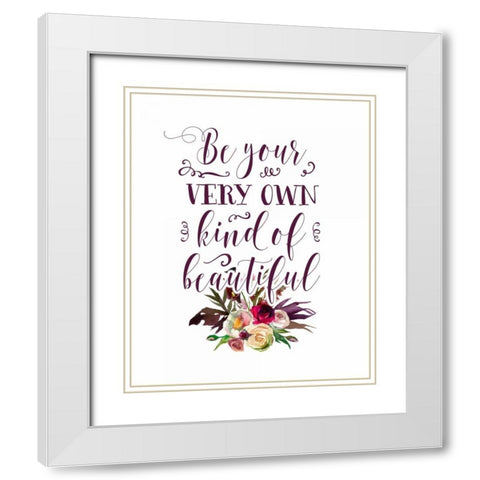 Very Own Kind of Beautiful White Modern Wood Framed Art Print with Double Matting by Moss, Tara