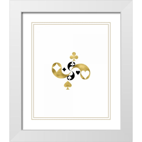 Card Symbols White Modern Wood Framed Art Print with Double Matting by Moss, Tara