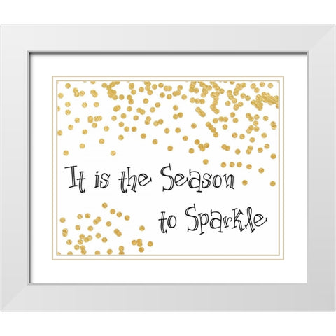 It Is the Season to Sparkle White Modern Wood Framed Art Print with Double Matting by Moss, Tara