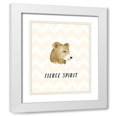 Fierce Spirit White Modern Wood Framed Art Print with Double Matting by Moss, Tara