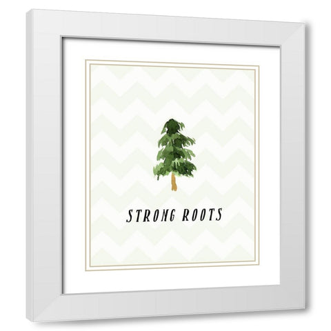 Strong Roots White Modern Wood Framed Art Print with Double Matting by Moss, Tara