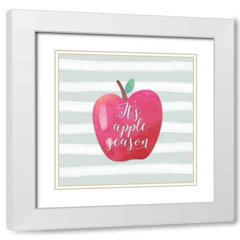 Its Apple Season White Modern Wood Framed Art Print with Double Matting by Moss, Tara