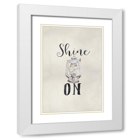 Shine On White Modern Wood Framed Art Print with Double Matting by Moss, Tara