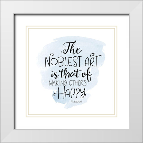 Noblest Art III White Modern Wood Framed Art Print with Double Matting by Moss, Tara