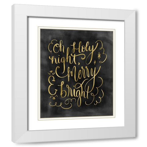 Holy Night White Modern Wood Framed Art Print with Double Matting by Moss, Tara