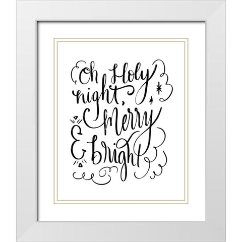 Holy Night II White Modern Wood Framed Art Print with Double Matting by Moss, Tara