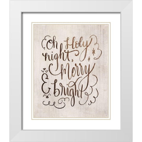 Holy Night White Modern Wood Framed Art Print with Double Matting by Moss, Tara