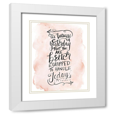 Because of Yesterday II White Modern Wood Framed Art Print with Double Matting by Moss, Tara