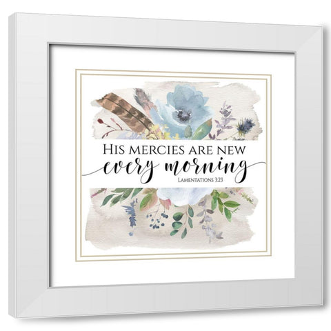 Every Morning White Modern Wood Framed Art Print with Double Matting by Moss, Tara