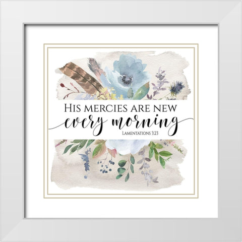 Every Morning White Modern Wood Framed Art Print with Double Matting by Moss, Tara