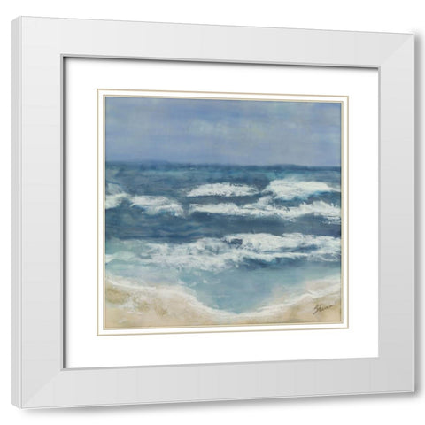 Wavering Peace White Modern Wood Framed Art Print with Double Matting by Shanti, Shima