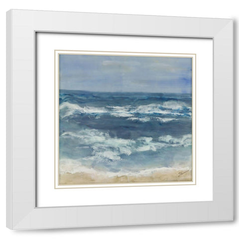 Natures Cadence - Spirits Tempo White Modern Wood Framed Art Print with Double Matting by Shanti, Shima