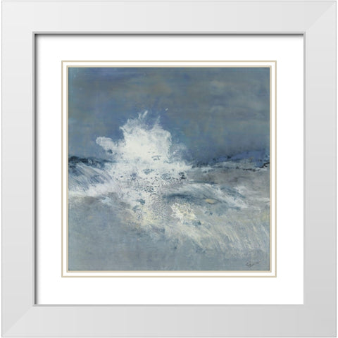 Arise White Modern Wood Framed Art Print with Double Matting by Shanti, Shima