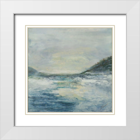 Estuarine White Modern Wood Framed Art Print with Double Matting by Shanti, Shima