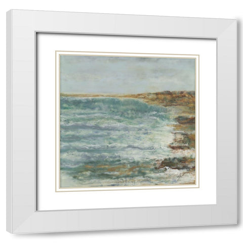 Symbiosis White Modern Wood Framed Art Print with Double Matting by Shanti, Shima