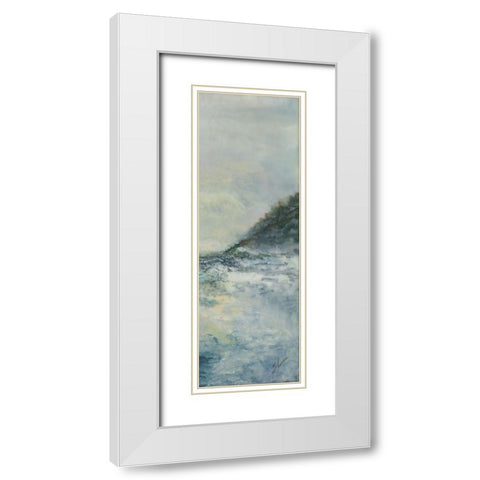 Estuarine II White Modern Wood Framed Art Print with Double Matting by Shanti, Shima