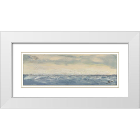 Above the Firmament II White Modern Wood Framed Art Print with Double Matting by Shanti, Shima