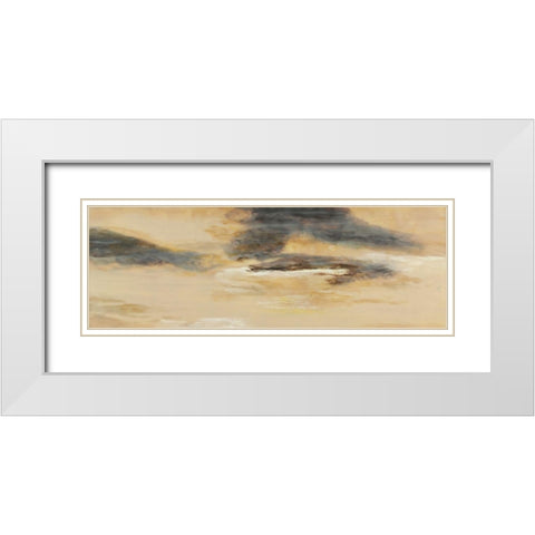 Color of Silence I White Modern Wood Framed Art Print with Double Matting by Shanti, Shima