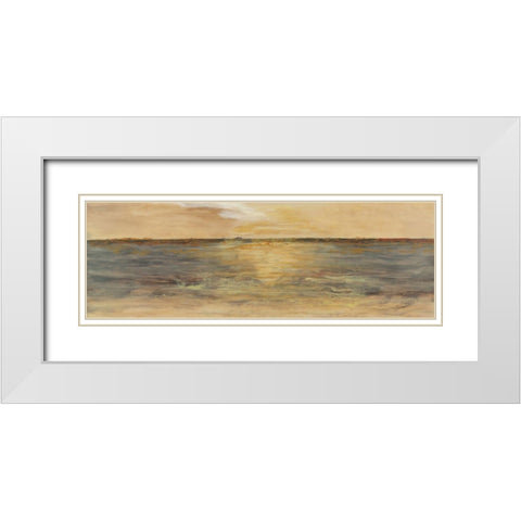Color of Silence II White Modern Wood Framed Art Print with Double Matting by Shanti, Shima