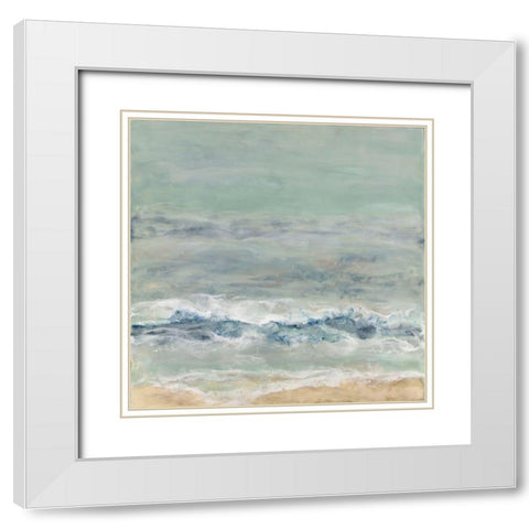 Coming Ashore II White Modern Wood Framed Art Print with Double Matting by Shanti, Shima